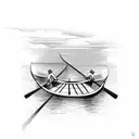 rowing oars  tattoo design idea