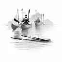 rowing oars  tattoo design idea