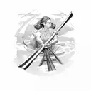 rowing oars  tattoo design idea