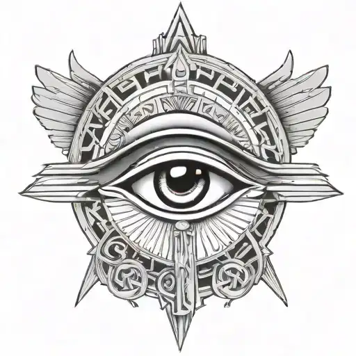 eye of thoth and eye of ra arm sleeve tattoo tattoo design idea