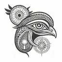 eye of thoth and eye of ra arm sleeve tattoo tattoo design idea