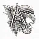 eye of thoth and eye of ra arm sleeve tattoo tattoo design idea
