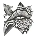 Lip tattoo design idea