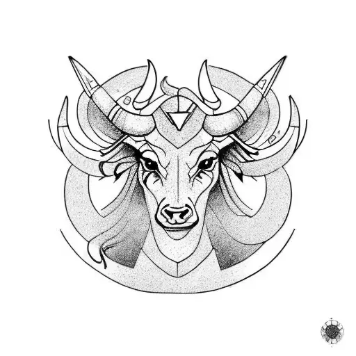 Capricorn starsign combined with Taurus starsign  tattoo design idea