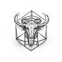 Capricorn starsign combined with Taurus starsign  tattoo design idea