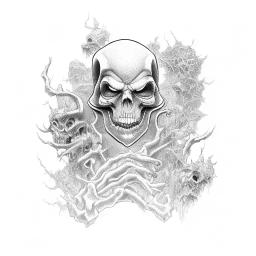 bio grim reaper tattoo design idea