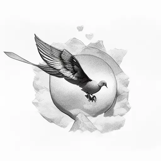 Sketch "A Muscular Arm Flexing With A Peaceful..." Tattoo Idea