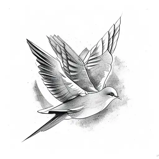 Sketch "A Muscular Arm Flexing With A Peaceful..." Tattoo Idea