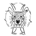 Dog Pit bull tattoo design idea