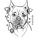 Dog Pit bull tattoo design idea