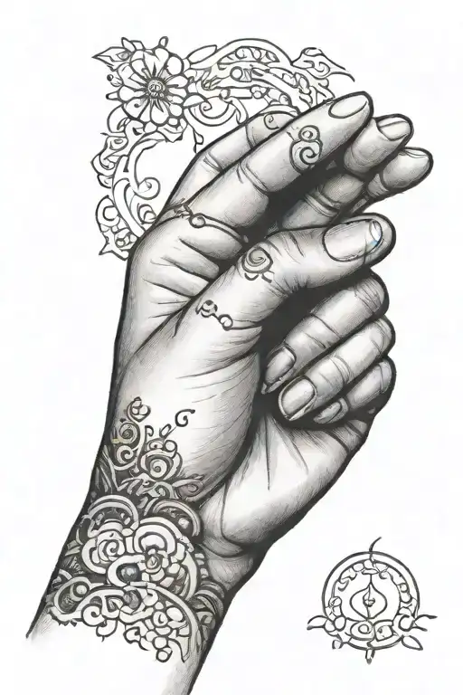 preemie baby hand holding adult finger tattoo tattoo design idea