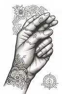 preemie baby hand holding adult finger tattoo tattoo design idea