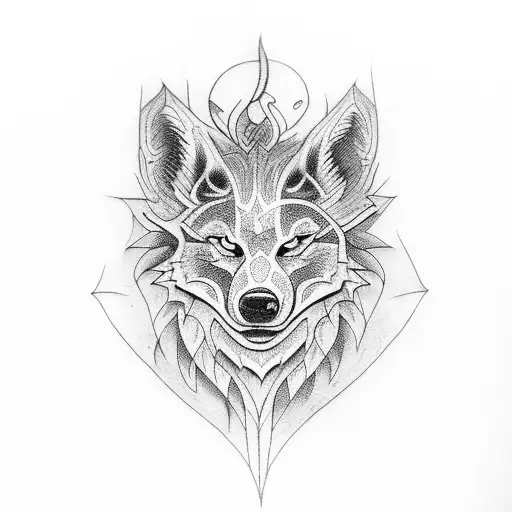 Skoll and hati tattoo design idea