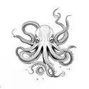 psychedelic octopus tentacles  tattoo design idea