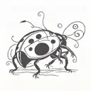 Ladybug tattoo design idea