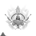 War scene featuring Polish hussars tattoo design idea