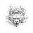 wind tattoo design idea