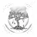 apple tree on mars tattoo design idea