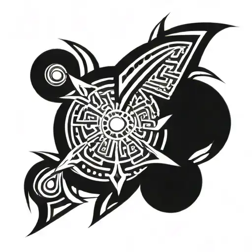 Cherokee tribal sleeve tattoo design idea