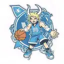 Dallas Mavericks anime blonde  character tattoo design idea