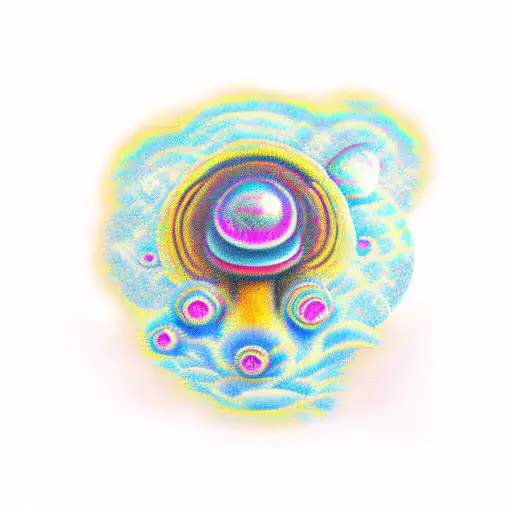 dmt magic mushrooms mescaline psychedelics  tattoo design idea