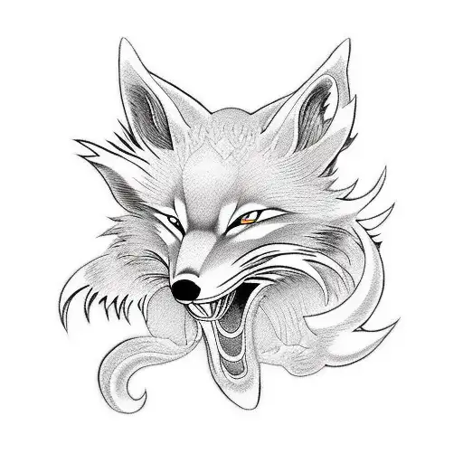 The Nine - tailed Fox tattoo design idea