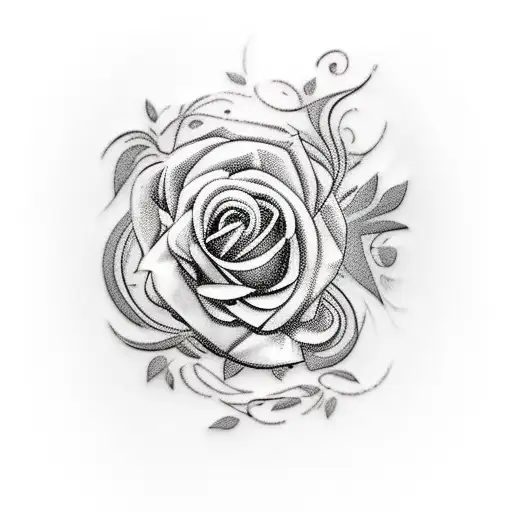 vines and some roses to cover keyhole surgery scars on belly / lower abdomen tattoo design idea