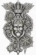 Patriotic Lithuanian Style, Religious symbols integrated tattoo design idea