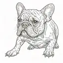 french bulldog tattoo design idea