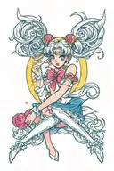 sailor moon tattoo design idea