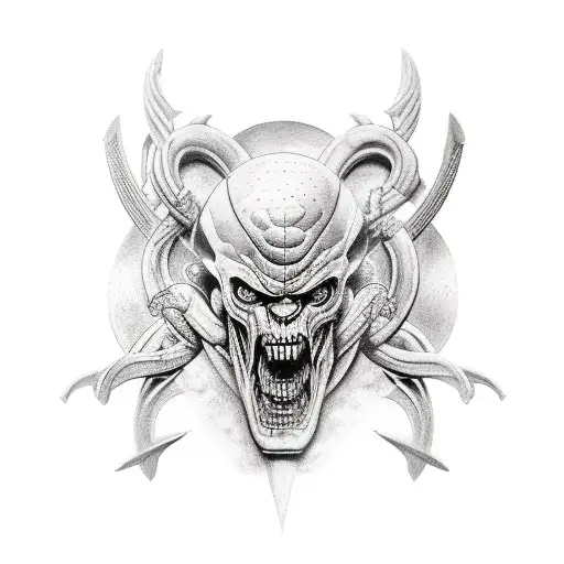 create a tattoo of the titan Pallas in battle tattoo design idea