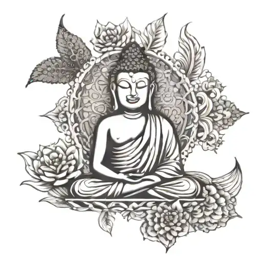Buddhist tattoo design idea