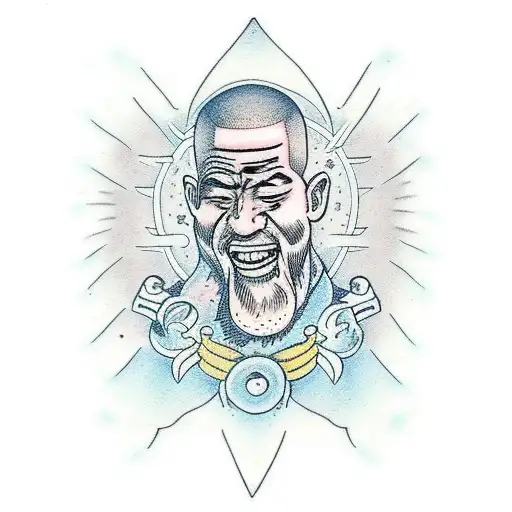 monk tattoo design idea
