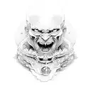 monk tattoo design idea