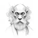 monk tattoo design idea