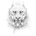 monk tattoo design idea