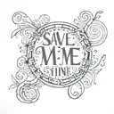Save me I'm fine line tattoo design featuring semi colon as I tattoo design idea
