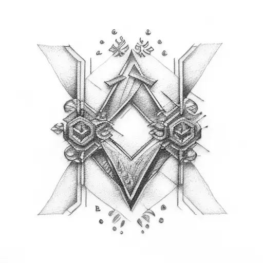 letters DD tattoo design idea