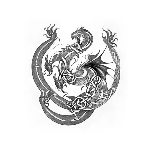 celtic dragon forearm tattoo tattoo design idea