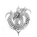 celtic dragon forearm tattoo tattoo design idea