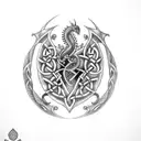 celtic dragon forearm tattoo tattoo design idea