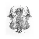 celtic dragon forearm tattoo tattoo design idea