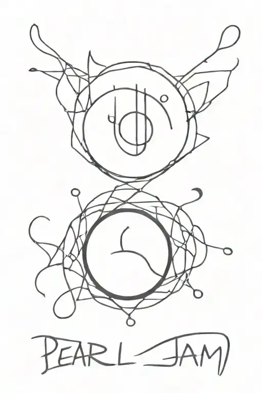 pearl jam black tattoo design idea