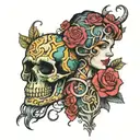 never to return to the toxic relationship and to be happy in the future tattoo design idea