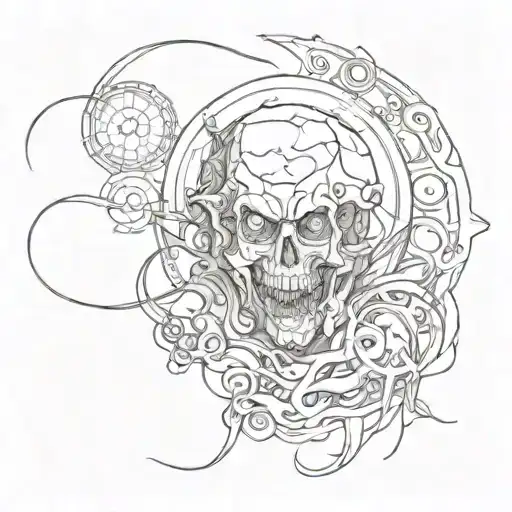 cosmic horror, more cosmic less horror tattoo design idea