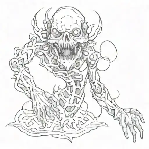 cosmic horror tattoo design idea