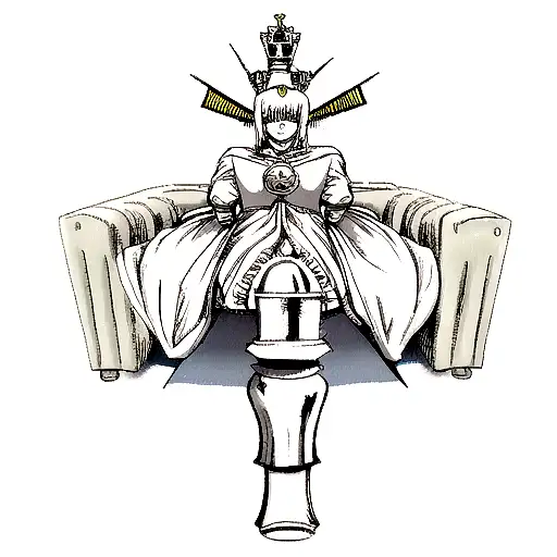 king chess piece  tattoo design idea
