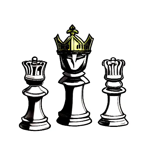 king chess piece  tattoo design idea