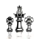 king chess piece  tattoo design idea