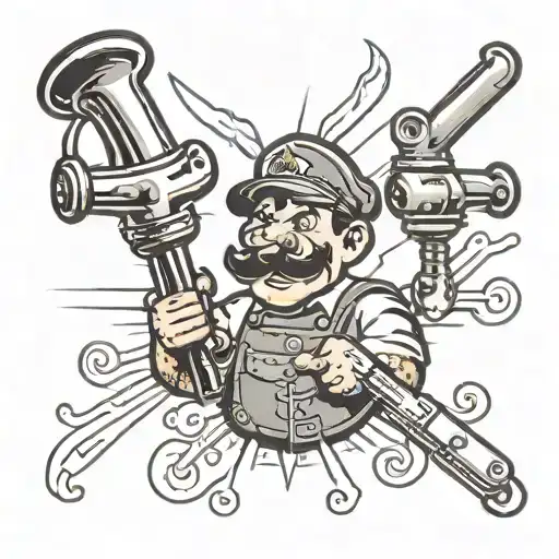 plumber tattoo design idea